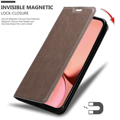 iPhone 13 PRO Suojakuori Lompakkokotelo (Ruskea)