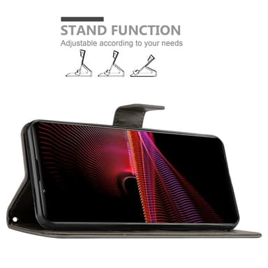 Sony Xperia 1 III Suojakuori Lompakkokotelo (harmaa)