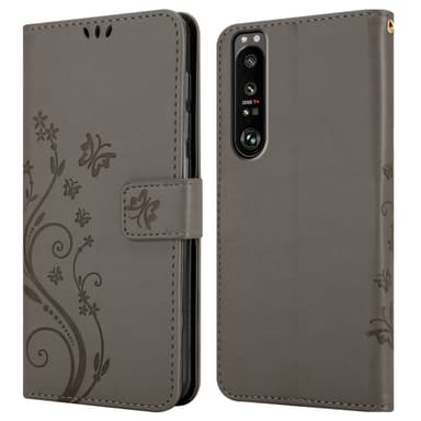 Sony Xperia 1 III Suojakuori Lompakkokotelo (harmaa)