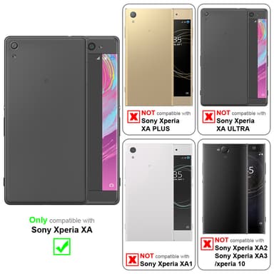 Sony Xperia XA Suojakuori Lompakkokotelo (Musta)
