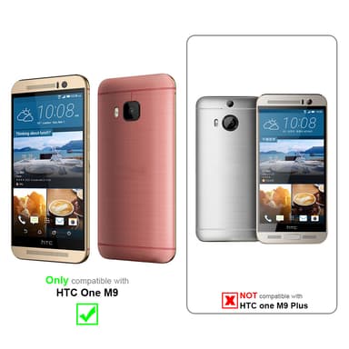 HTC ONE M9 Suojakuori Lompakkokotelo (Ruskea)