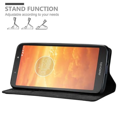 Motorola MOTO E5 PLAY Suojakuori Lompakkokotelo (Musta)