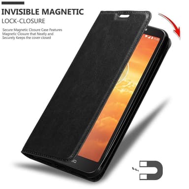 Motorola MOTO E5 PLAY Suojakuori Lompakkokotelo (Musta)
