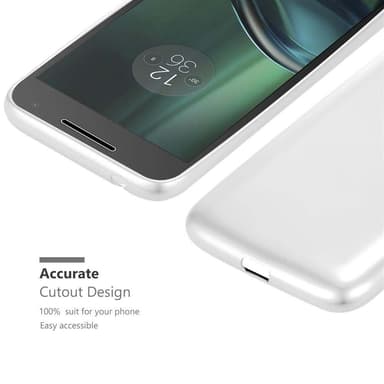 Motorola MOTO G4 PLAY Suojakuori Kotelo (Hopea)
