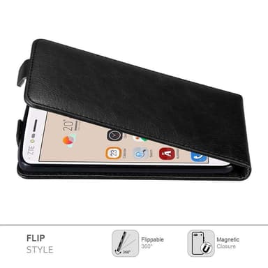 ZTE Blade V8 Suojakuori Lompakkokotelo (Musta)