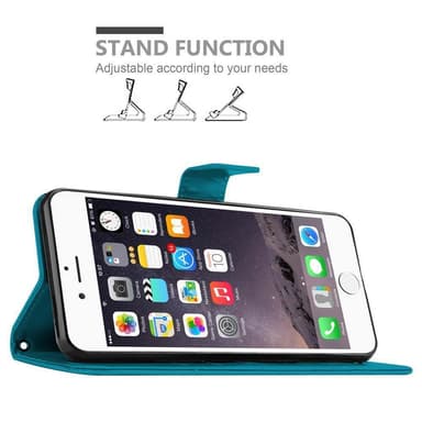 iPhone 6 / 6S Suojakuori Lompakkokotelo (Sininen)