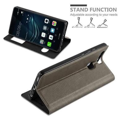 Lompakkokotelo Huawei P9 Case (Ruskea)