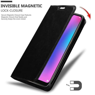 Honor 8C Suojakuori Lompakkokotelo (Musta)