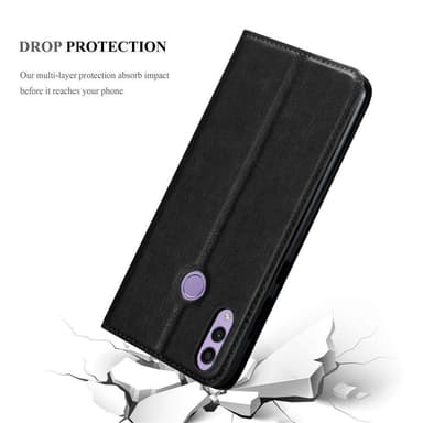 Honor 8C Suojakuori Lompakkokotelo (Musta)