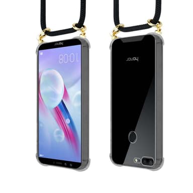 Honor 9 LITE Suojakuori Kotelo Ketju (Musta)