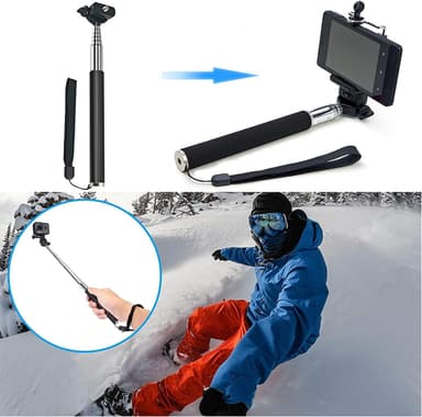 20-in-1 tarvikkeet GoPro Hero 8/9, DJI:lle Musta