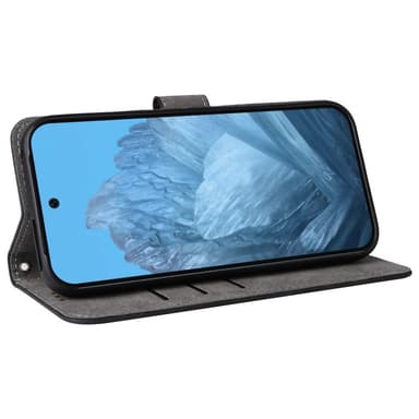 SKALO Google Pixel 9 Pro XL Lompakkokotelo PU-nahkaa - Musta