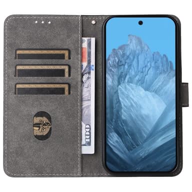 SKALO Google Pixel 9 Pro XL Lompakkokotelo PU-nahkaa - Musta