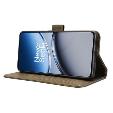 SKALO OnePlus Nord 4 Premium Mini Rhombus Lompakkokotelo - Ruskea