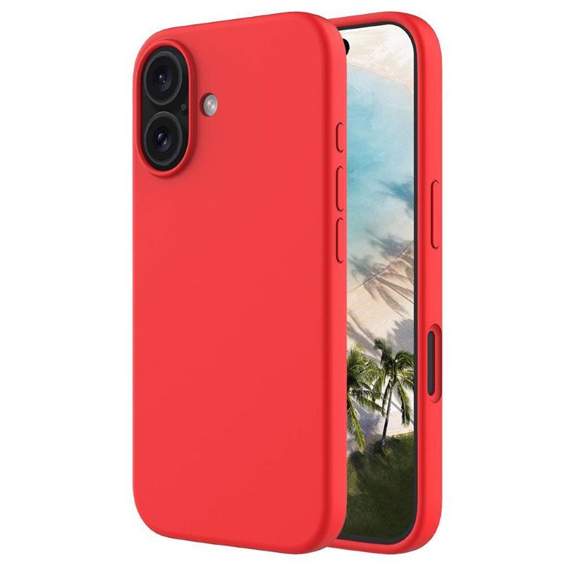 Liquid silikonisuoja iPhone 16 Plus - China Red