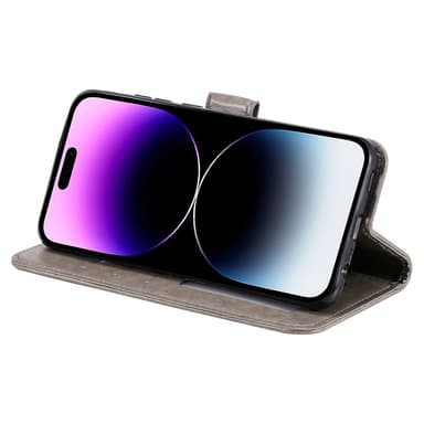 SKALO iPhone 16 Pro Max Mandala lompakkokotelo - Harmaa