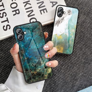 SKALO iPhone 16 Plus Marmori karkaistu lasi TPU-suojakuori - #3
