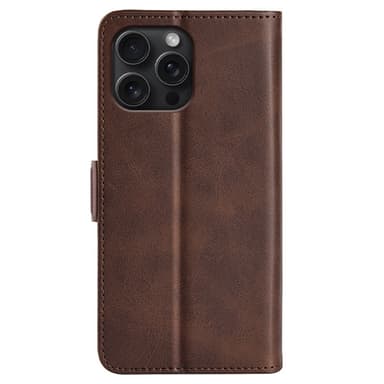 SKALO iPhone 16 Pro Premium Wallet Lompakkokotelo - Ruskea