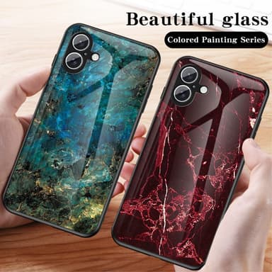 SKALO iPhone 16 Plus Marmori karkaistu lasi TPU-suojakuori - #3