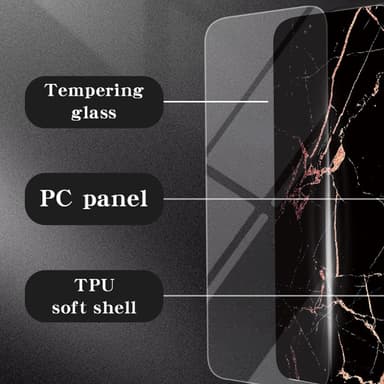 SKALO iPhone 16 Plus Marmori karkaistu lasi TPU-suojakuori - #3