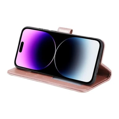 SKALO iPhone 16 Plus Mandala lompakkokotelo - Ruusukulta