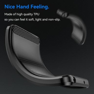 SKALO iPhone 16 Pro Max Armor Carbon Iskunkestävä TPU suojakuori - Musta