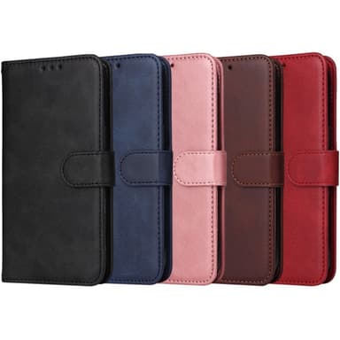 SKALO iPhone 16 Pro PU-nahkainen Lompakkokotelo - Musta