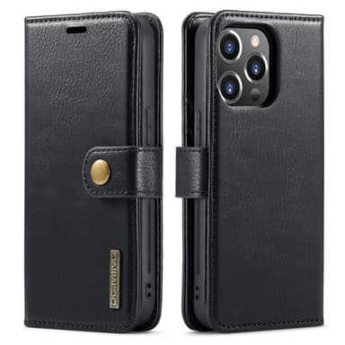 DG MING iPhone 16 Pro Max 2-in-1 magneetti lompakkokotelo - Musta