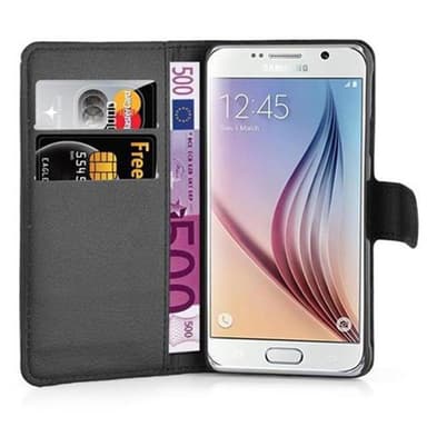 Samsung Galaxy S6 Suojakuori Lompakkokotelo (Musta)