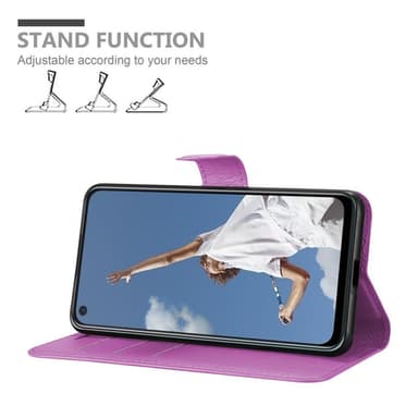 Oppo A52 Suojakuori Lompakkokotelo (Violetti)