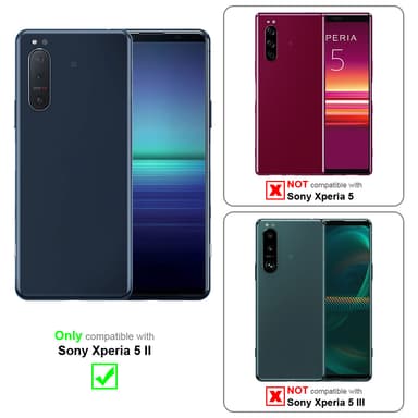 Sony Xperia 5 II Suojakuori Lompakkokotelo (Musta)