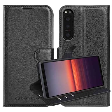 Sony Xperia 5 II Suojakuori Lompakkokotelo (Musta)