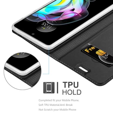Motorola EDGE 20 Suojakuori Lompakkokotelo (Musta)