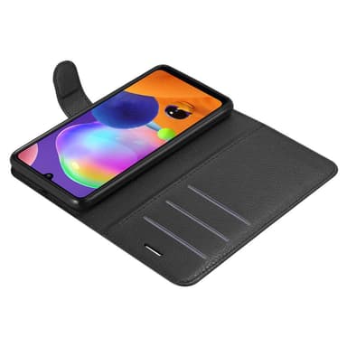 Samsung Galaxy A31 Suojakuori Lompakkokotelo (Musta)