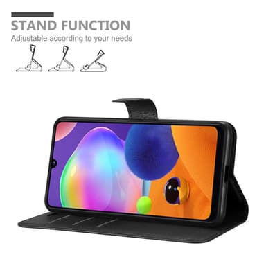 Samsung Galaxy A31 Suojakuori Lompakkokotelo (Musta)