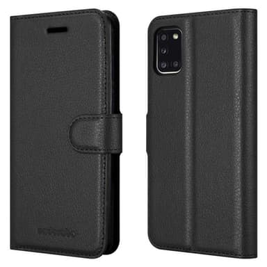 Samsung Galaxy A31 Suojakuori Lompakkokotelo (Musta)
