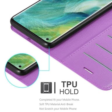 Oppo FIND X2 PRO Suojakuori Lompakkokotelo (Violetti)