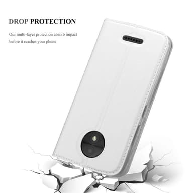 Motorola MOTO C PLUS Suojakuori Lompakkokotelo (Hopea)