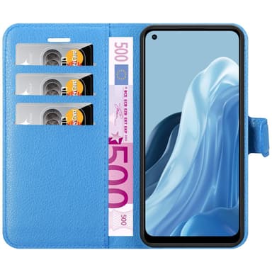 Realme 7 5G Suojakuori Lompakkokotelo (Sininen)