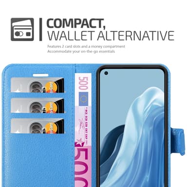 Realme 7 5G Suojakuori Lompakkokotelo (Sininen)