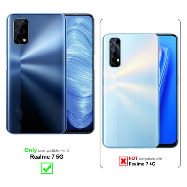 Realme 7 5G Suojakuori Lompakkokotelo (Sininen)
