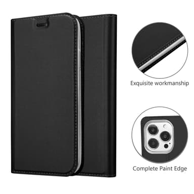 iPhone 13 PRO Suojakuori Lompakkokotelo (Musta)