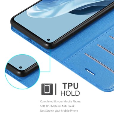 Realme 7 5G Suojakuori Lompakkokotelo (Sininen)