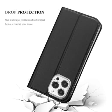 iPhone 13 PRO Suojakuori Lompakkokotelo (Musta)