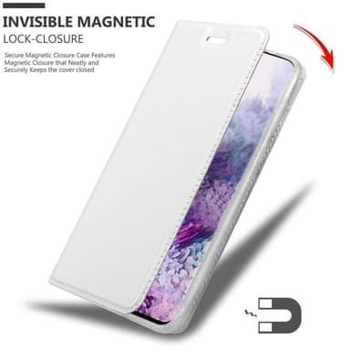 Samsung Galaxy S20 Suojakuori Lompakkokotelo (Hopea)