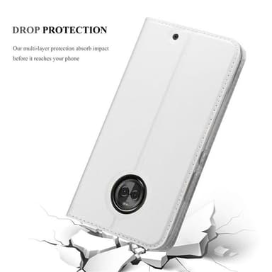 Motorola MOTO X4 Suojakuori Lompakkokotelo (Hopea)