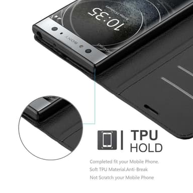 Sony Xperia XA2 ULTRA Suojakuori Lompakkokotelo (Musta)