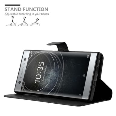 Sony Xperia XA2 ULTRA Suojakuori Lompakkokotelo (Musta)