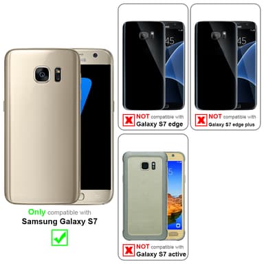 Samsung Galaxy S7 Suojakuori Lompakkokotelo (Musta)