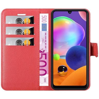 Samsung Galaxy A31 Suojakuori Lompakkokotelo (Punainen)